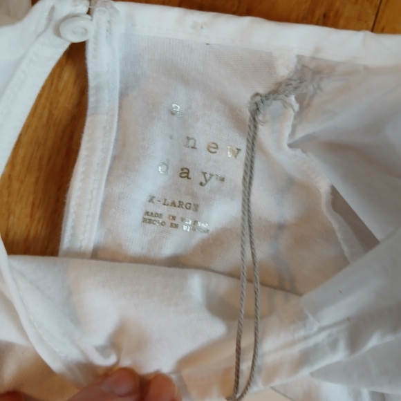 White Mixed Media Top - Picture 3 of 5